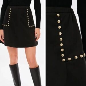 NWOT Tuckernuck Gold Stud Mod Mini Skirt with Gold-Tone Stud Accents - Size S